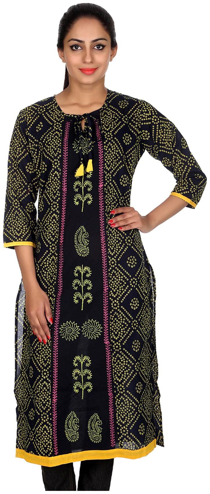 

Rajrang Cotton Floral Blue Jaipuri Kurti Printed Women Kurti Tops Tunic