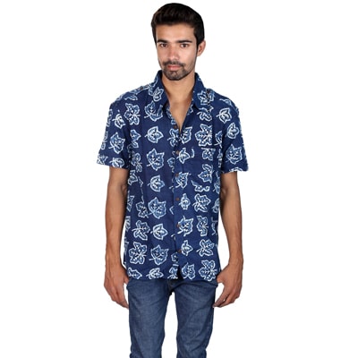 

Rajrang Men Blue Solid Regular Fit Casual Shirt