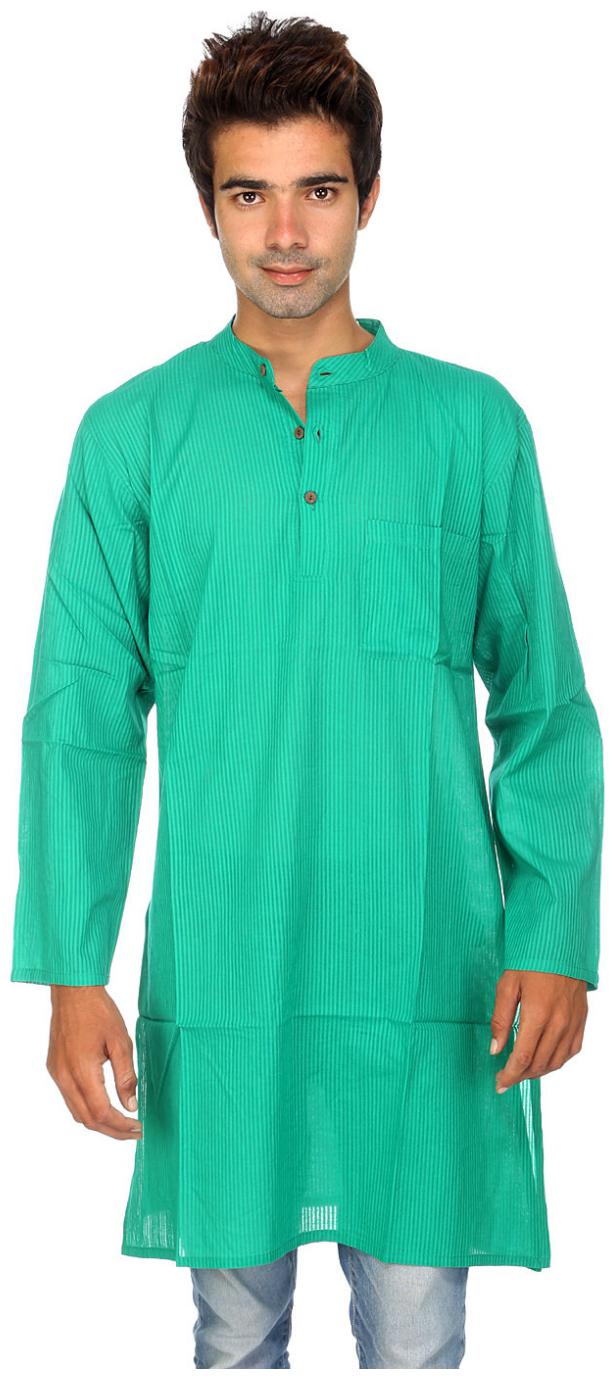 

Rajrang Green Color Ethnic Wear Plain Cotton Kurta for Men