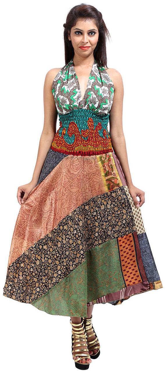 

Rajrang Multi Floral A-line dress