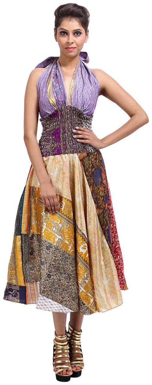 

Rajrang Multi Floral A-line dress