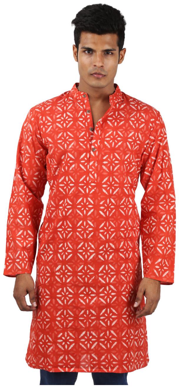 

Rajrang Peach Color Ethnic Wear Printed Cotton Kurta for Men