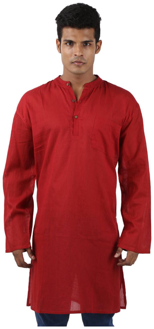 

Rajrang Purple Color Ethnic Wear Plain Cotton Kurta for Men