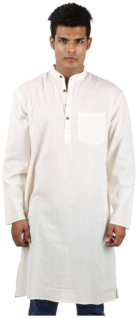 

Rajrang White Color Ethnic Wear Plain Cotton Kurta for Men