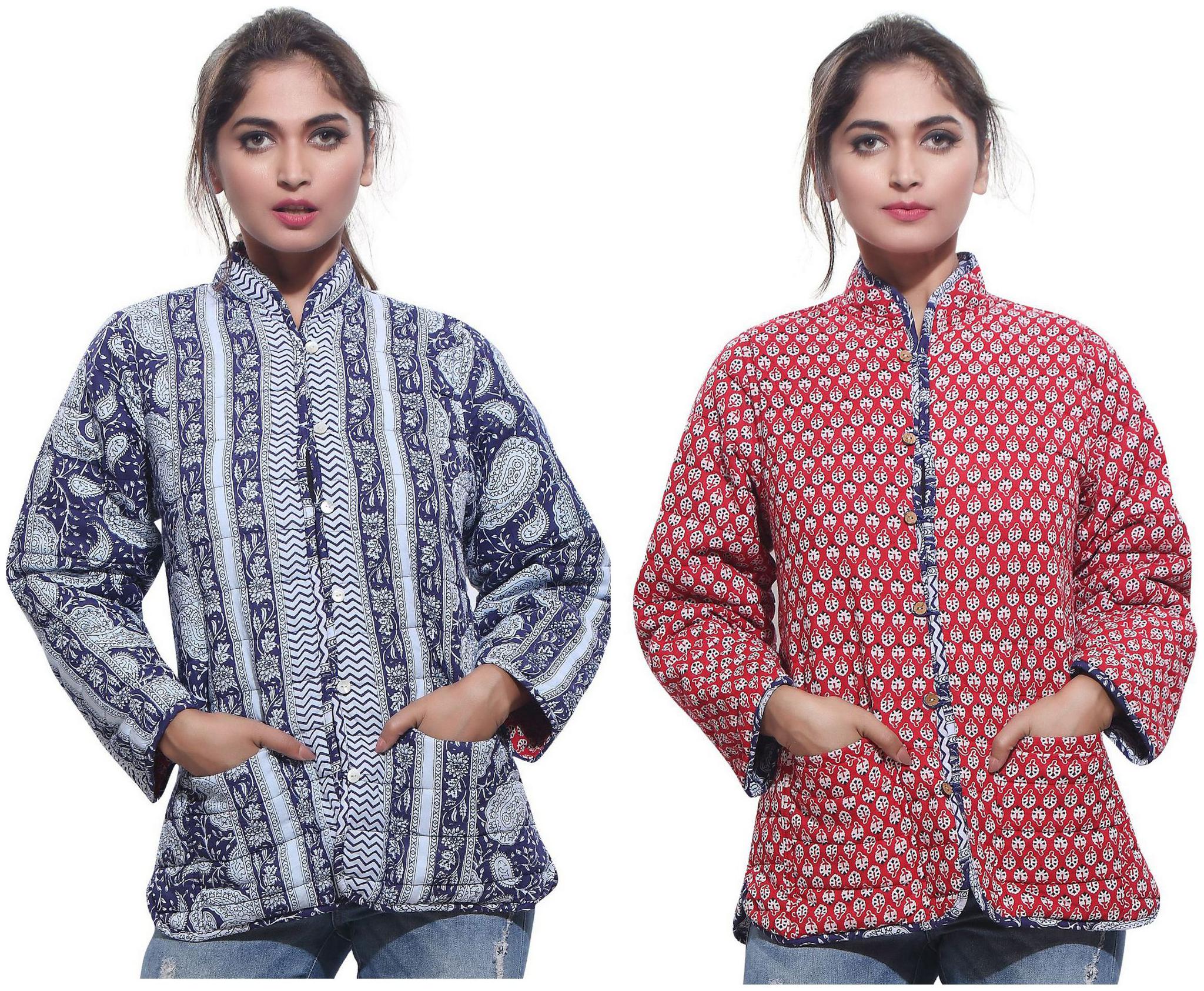 

Rama Printed Multicolor Cotton Reversible Jacket