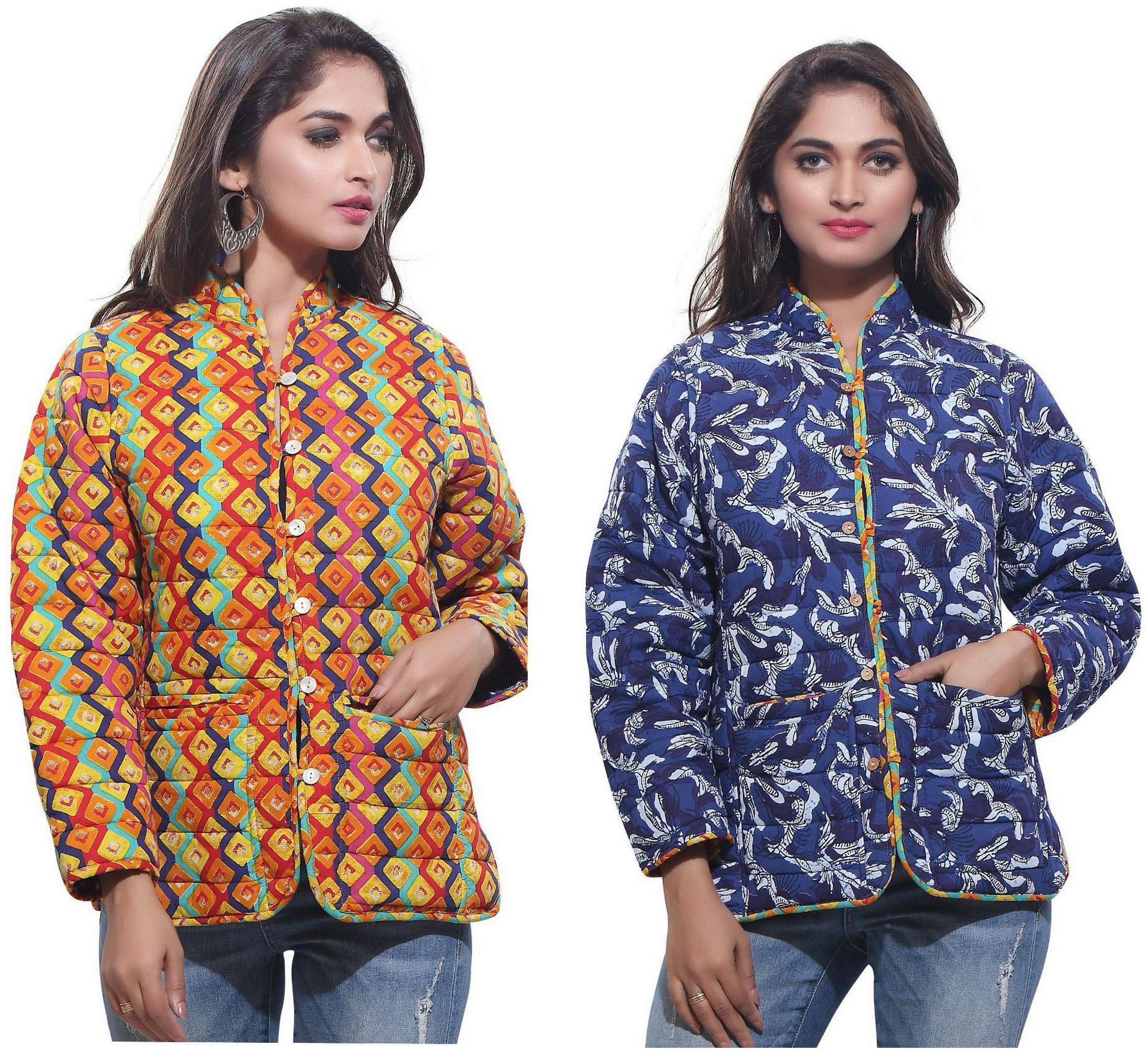 

Rama Printed Multicolor Cotton Reversible Jacket
