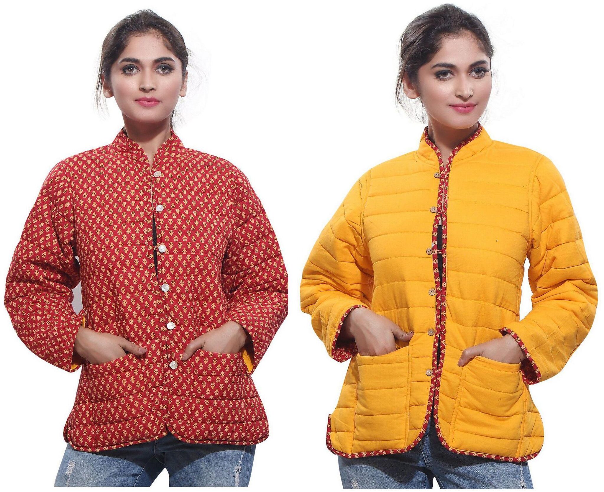 

Rama Printed Multicolor Cotton Reversible Jacket