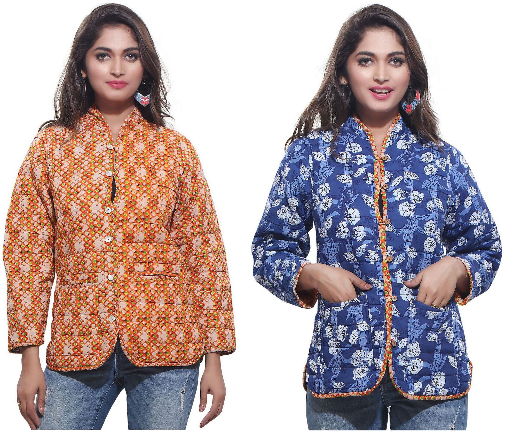 

Rama Printed Multicolor Cotton Reversible Jacket