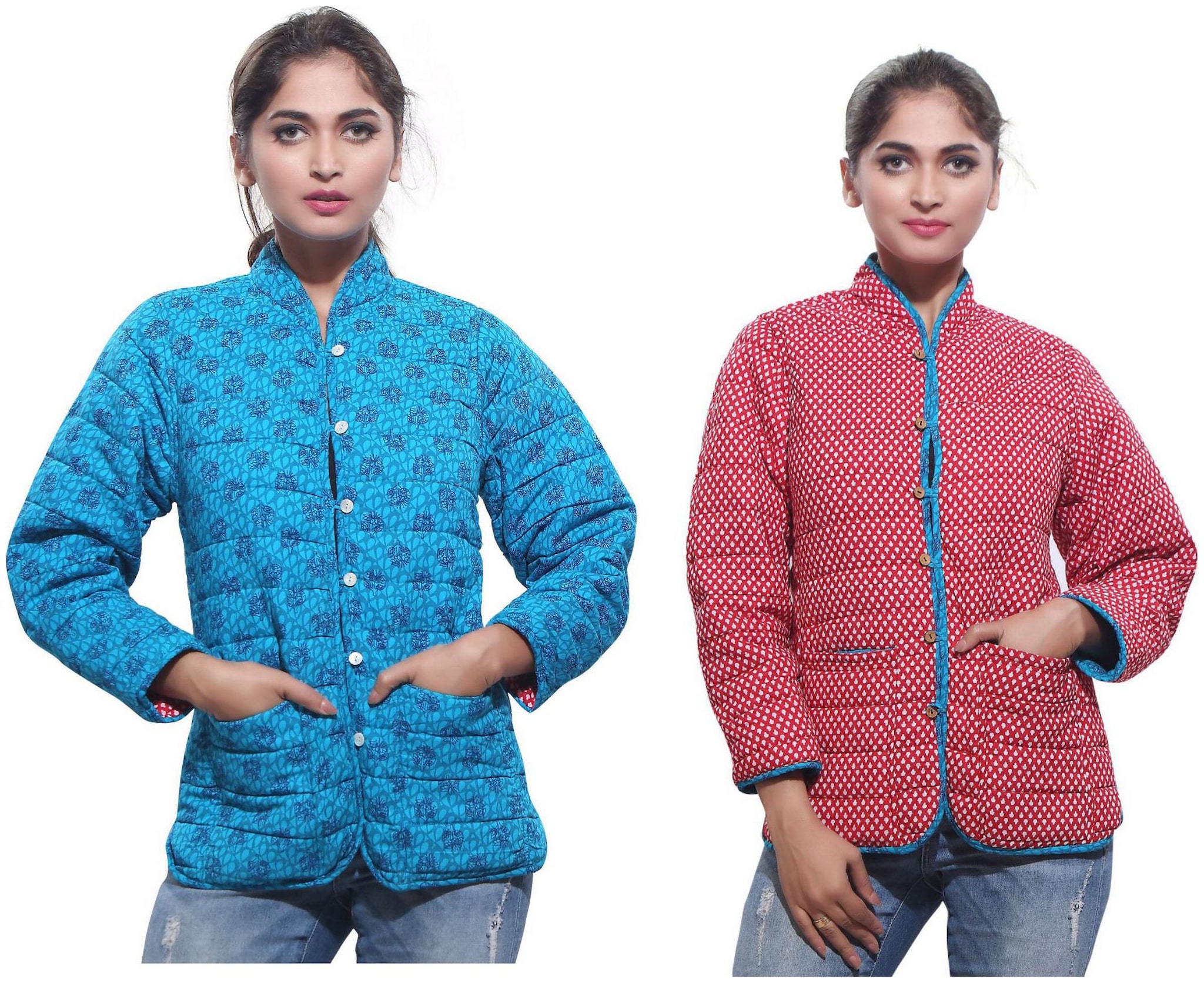 

Rama Printed Multicolor Cotton Reversible Jacket