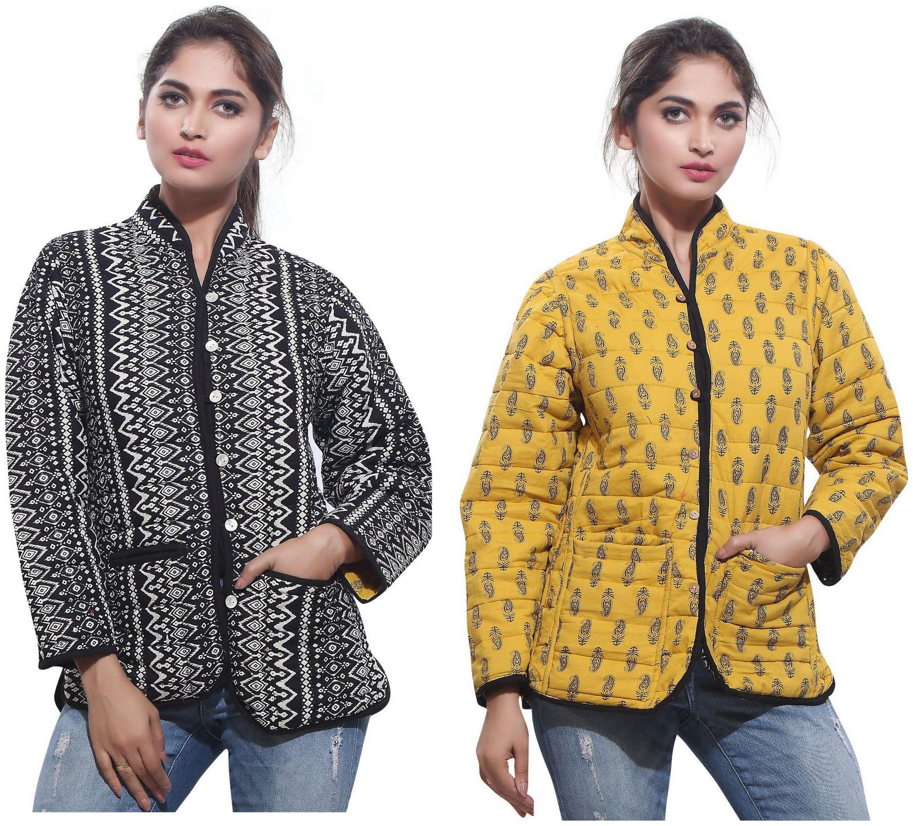 

Rama Printed Multicolor Cotton Reversible Jacket