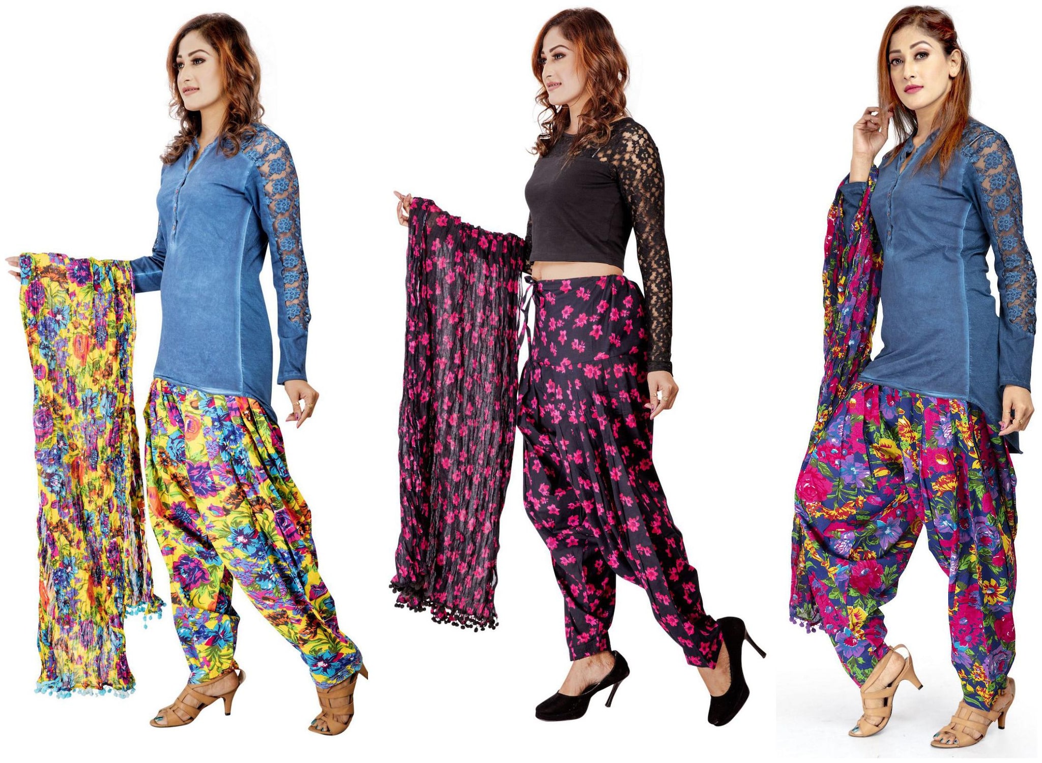 

Rama Cotton Patiala - Multi