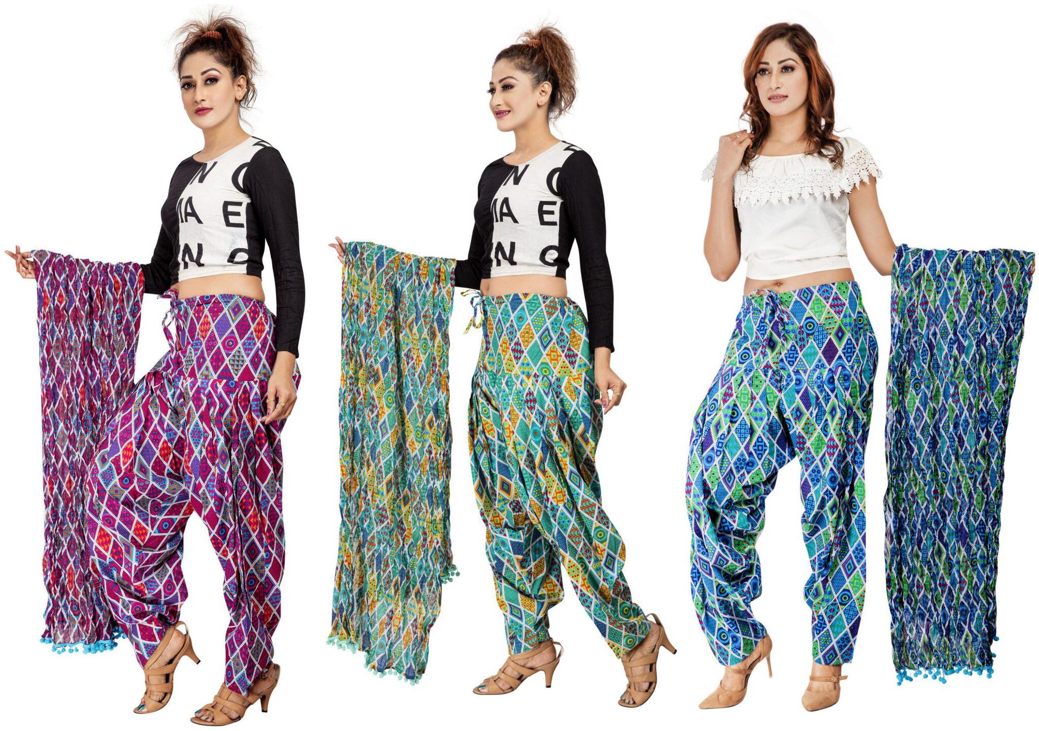 

Rama Cotton Patiala - Multi