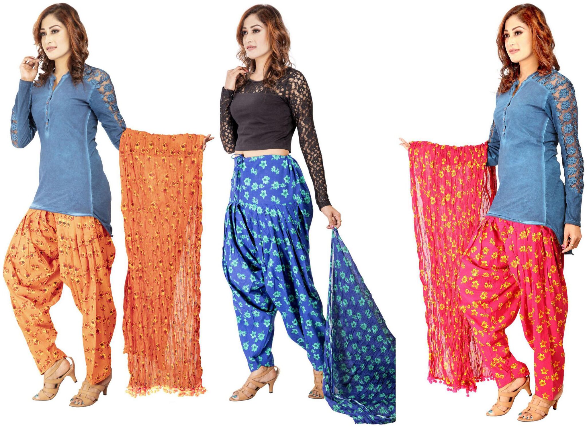 

Rama Cotton Patiala - Multi