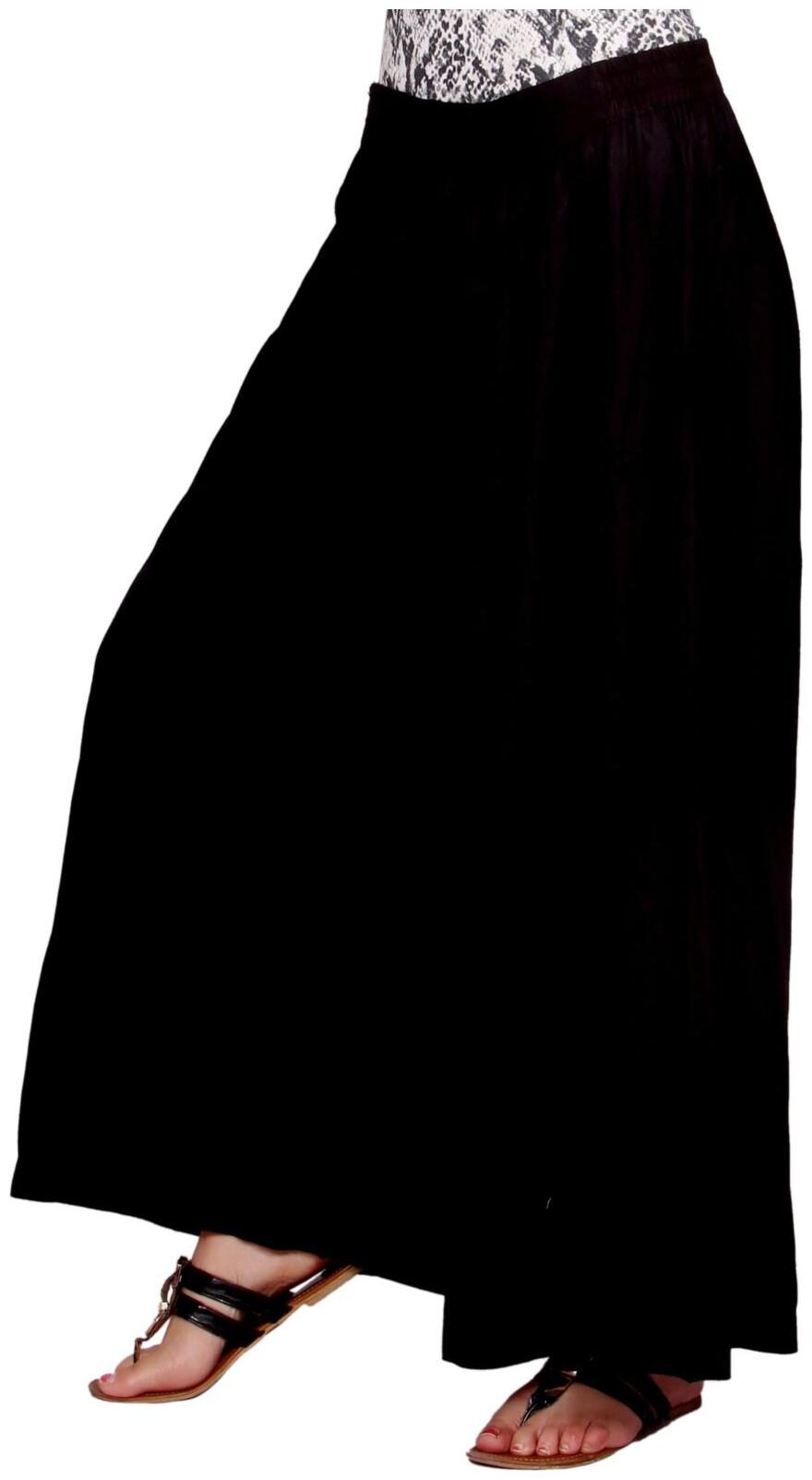 

Rama Black Solid Flared Palazzo