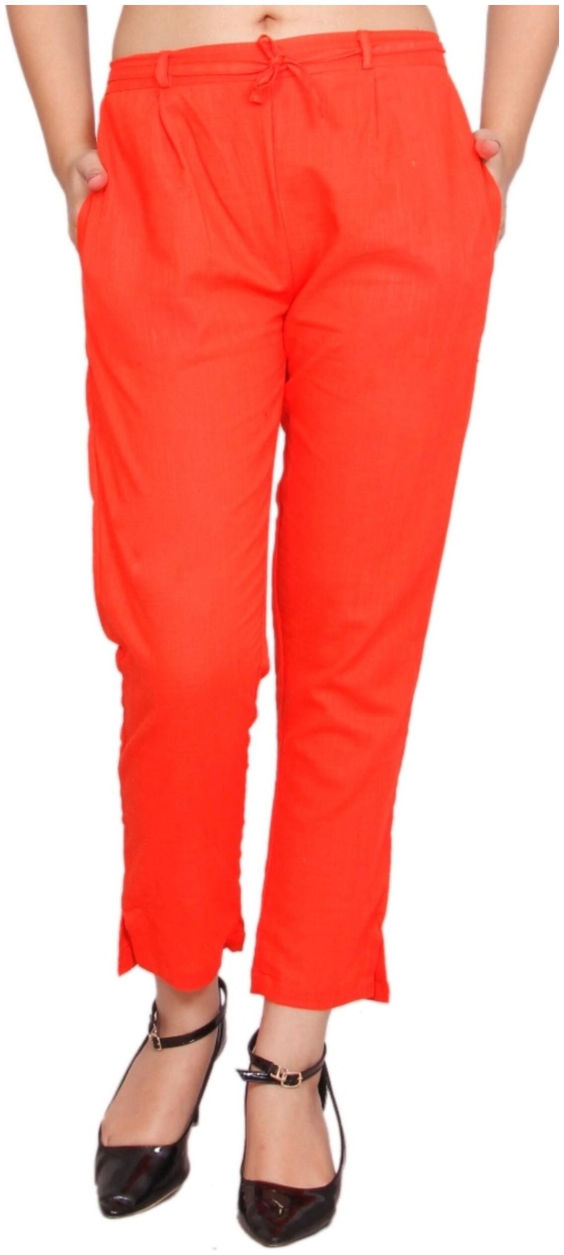 

Rama Women Orange Straight fit Cigarette pants