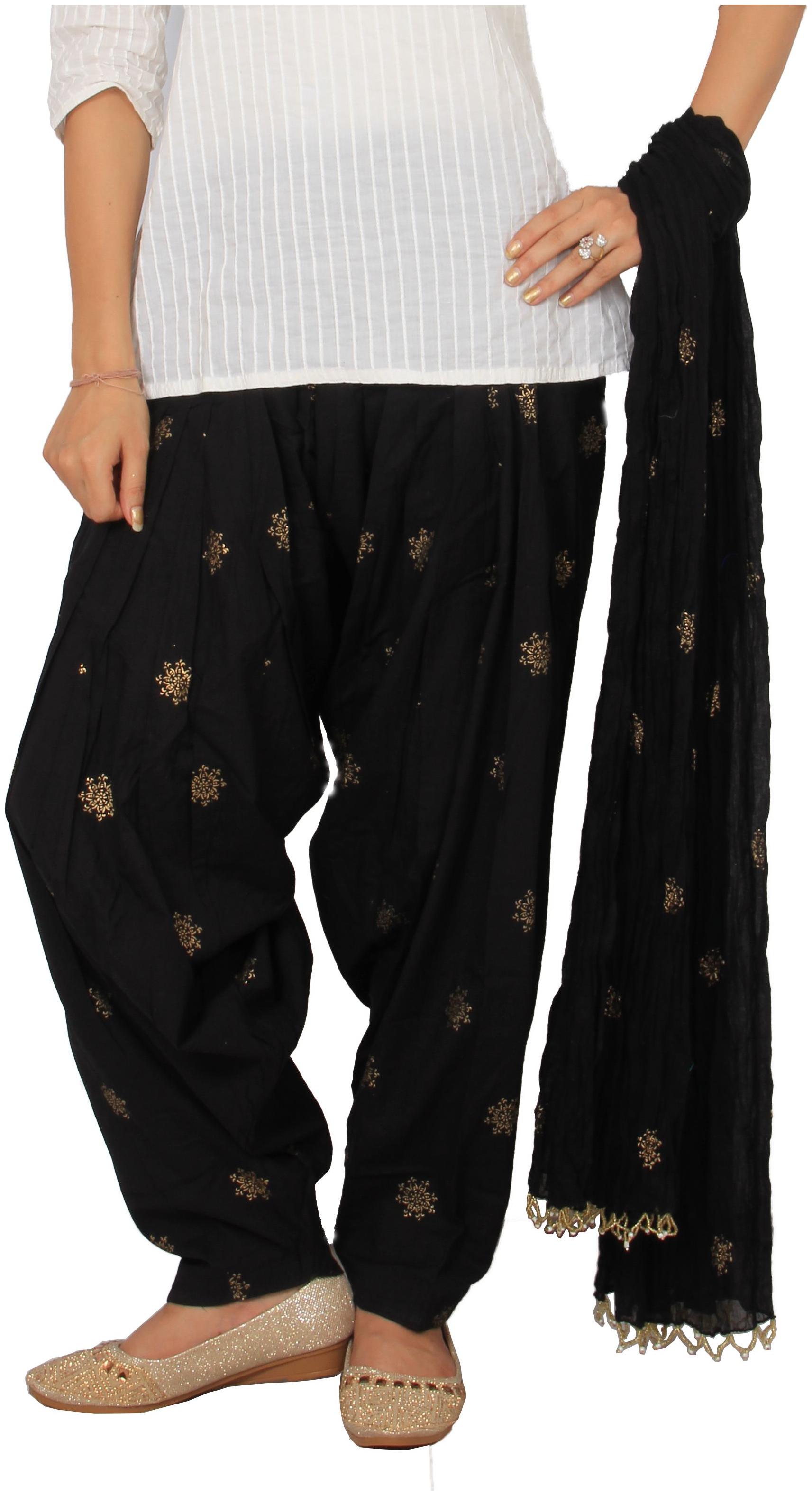 

Rama Cotton Patiala - Black