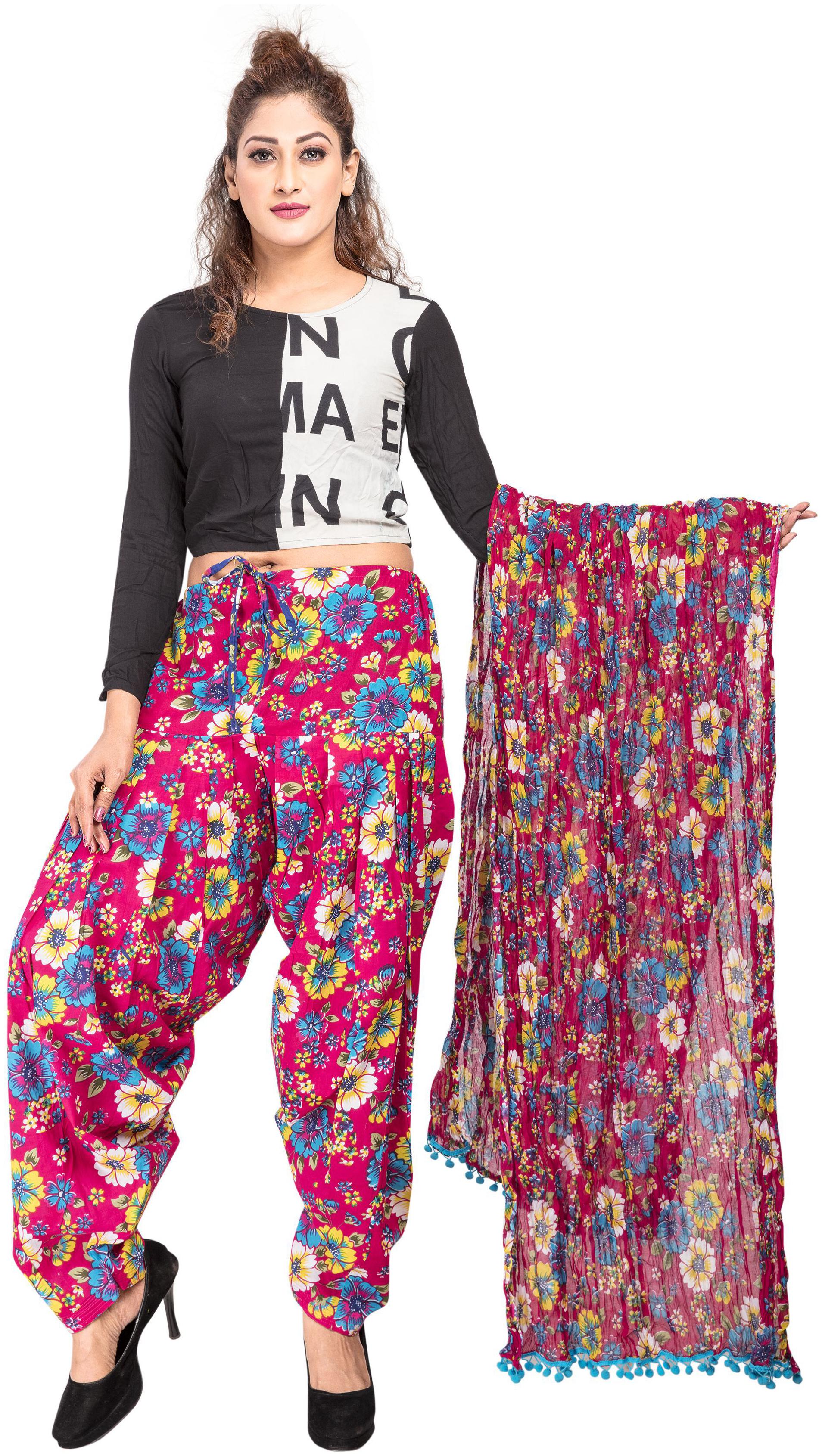 

Rama Cotton Patiala - Pink