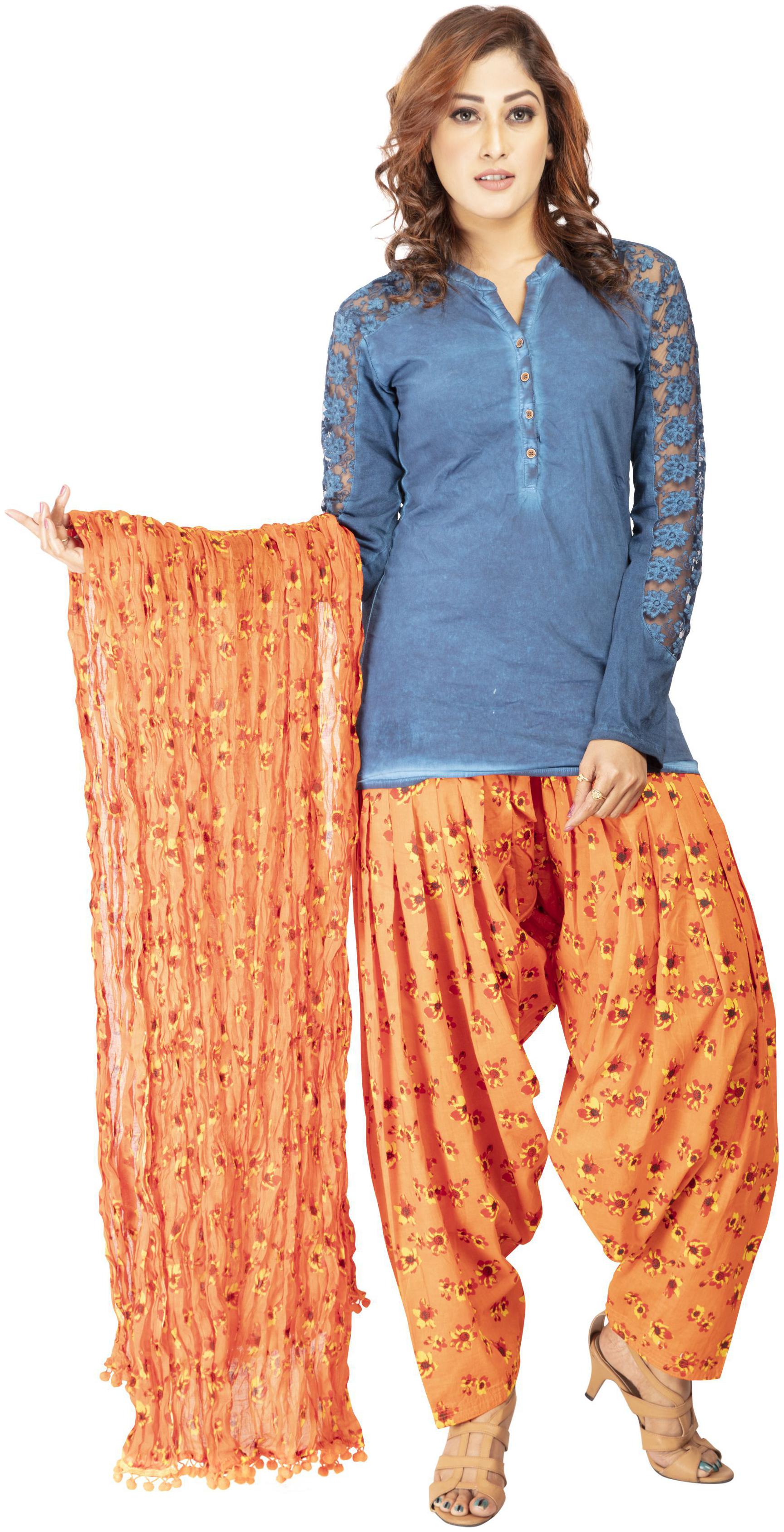 

Rama Cotton Patiala - Orange