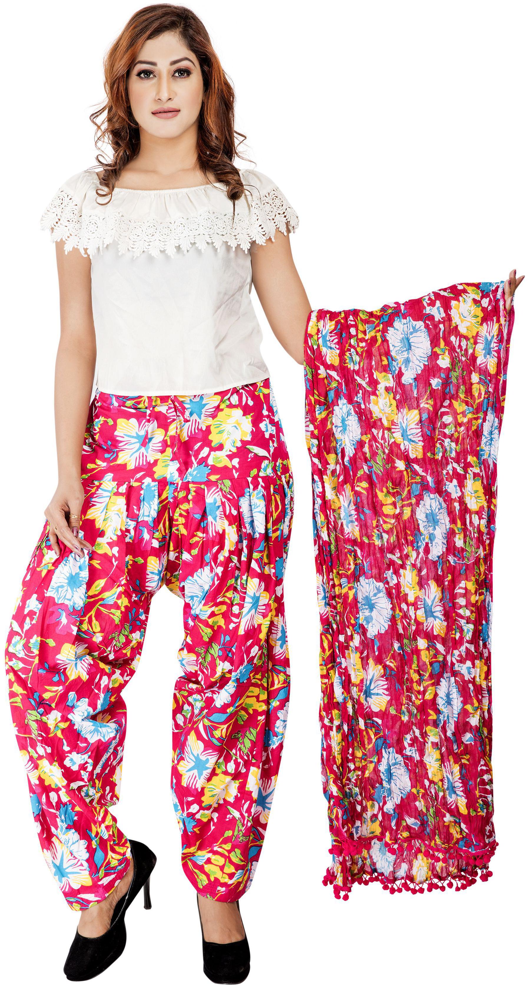 

Rama Cotton Patiala - Pink