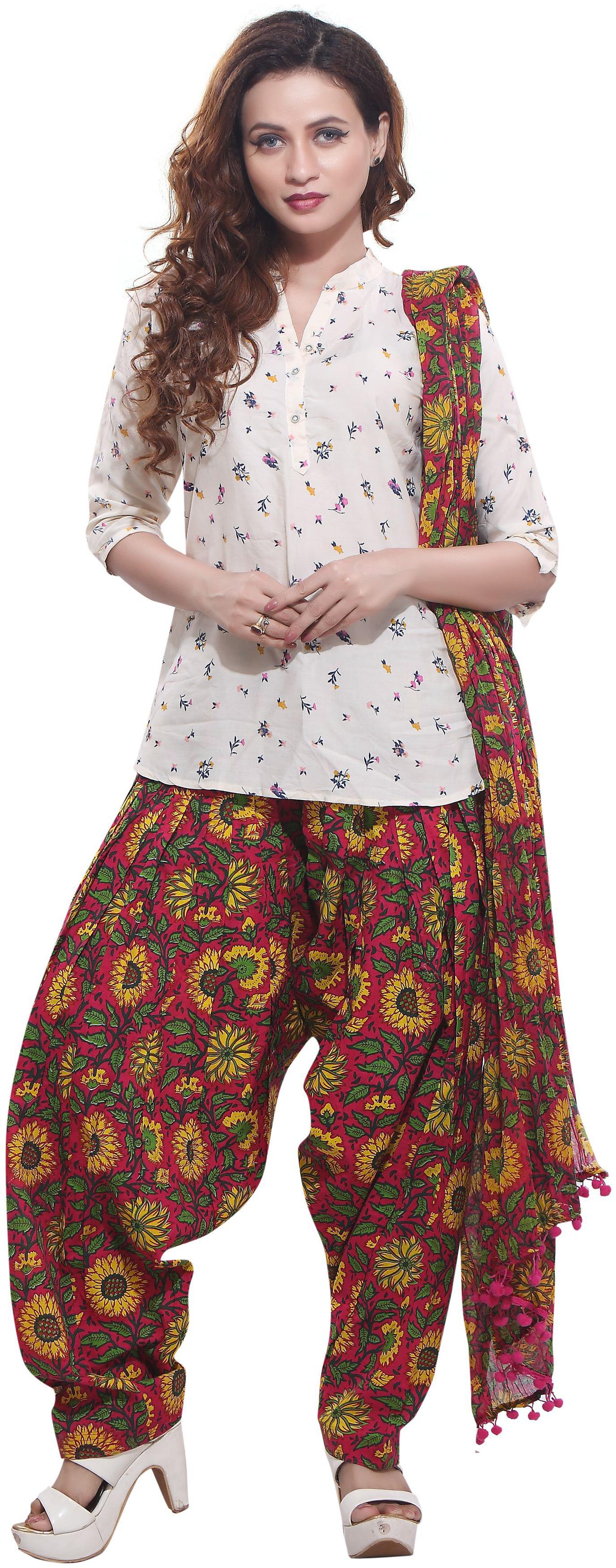 

Rama Cotton Patiala - Pink
