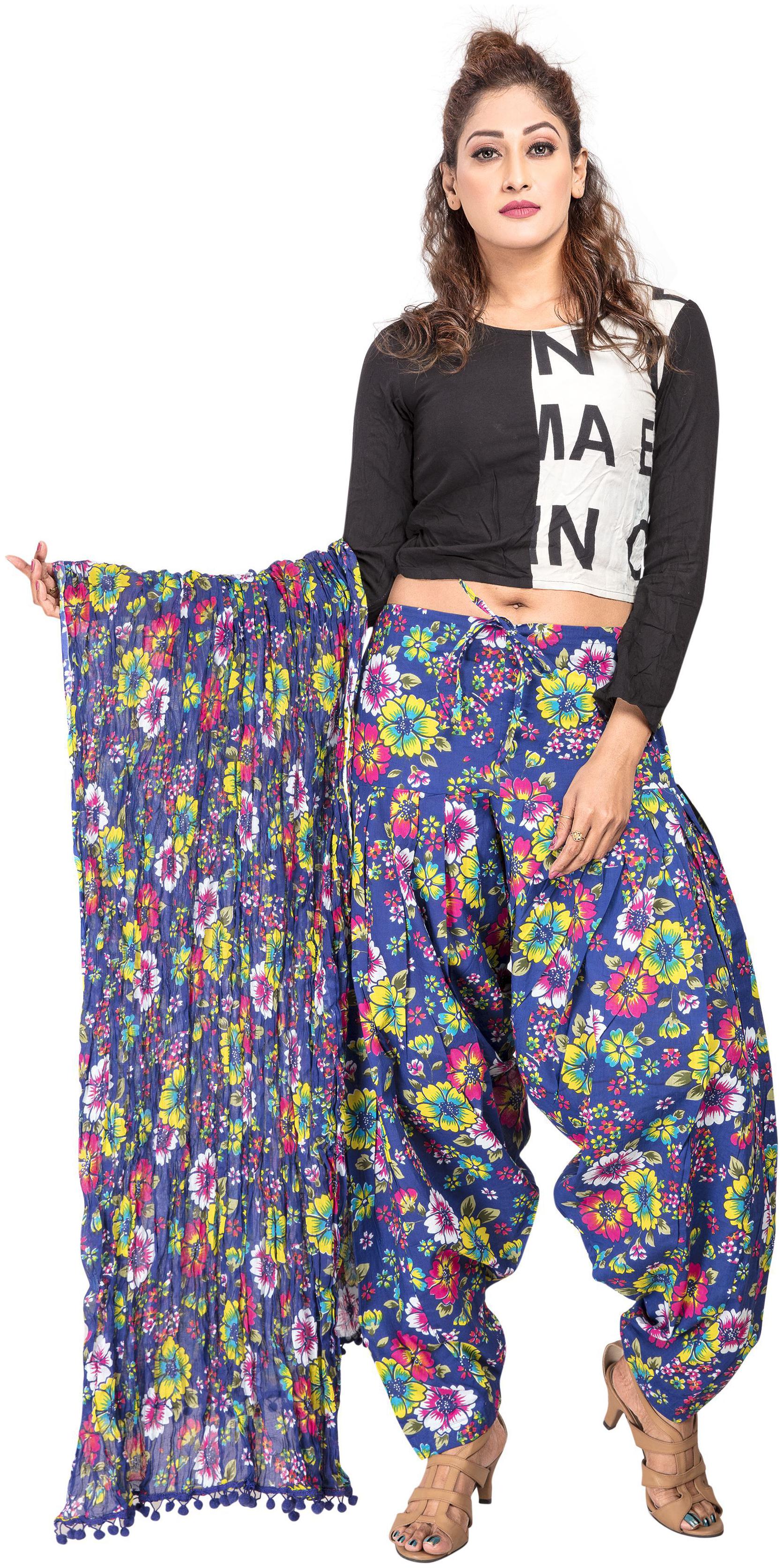 

Rama Cotton Patiala - Blue