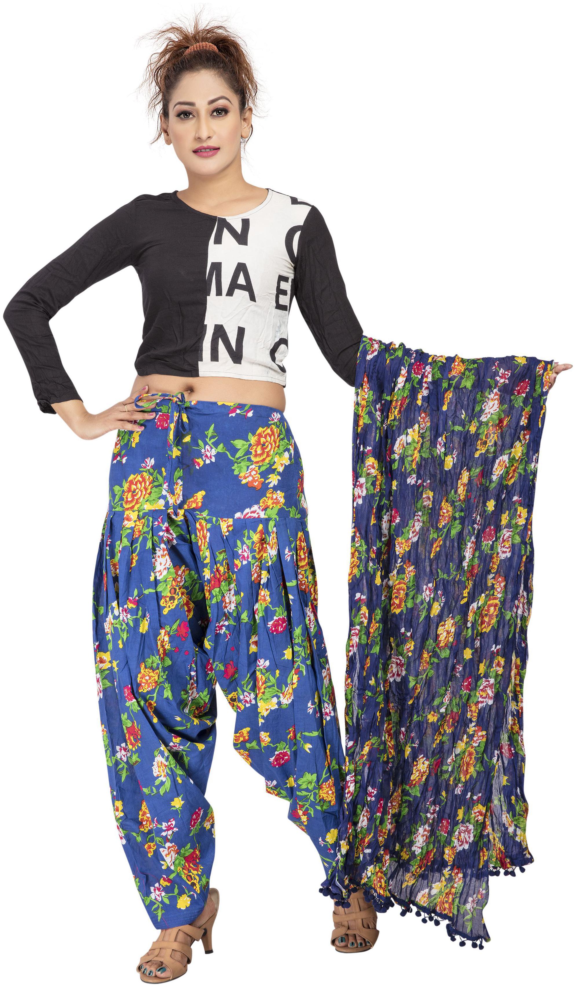 

Rama Cotton Patiala - Blue
