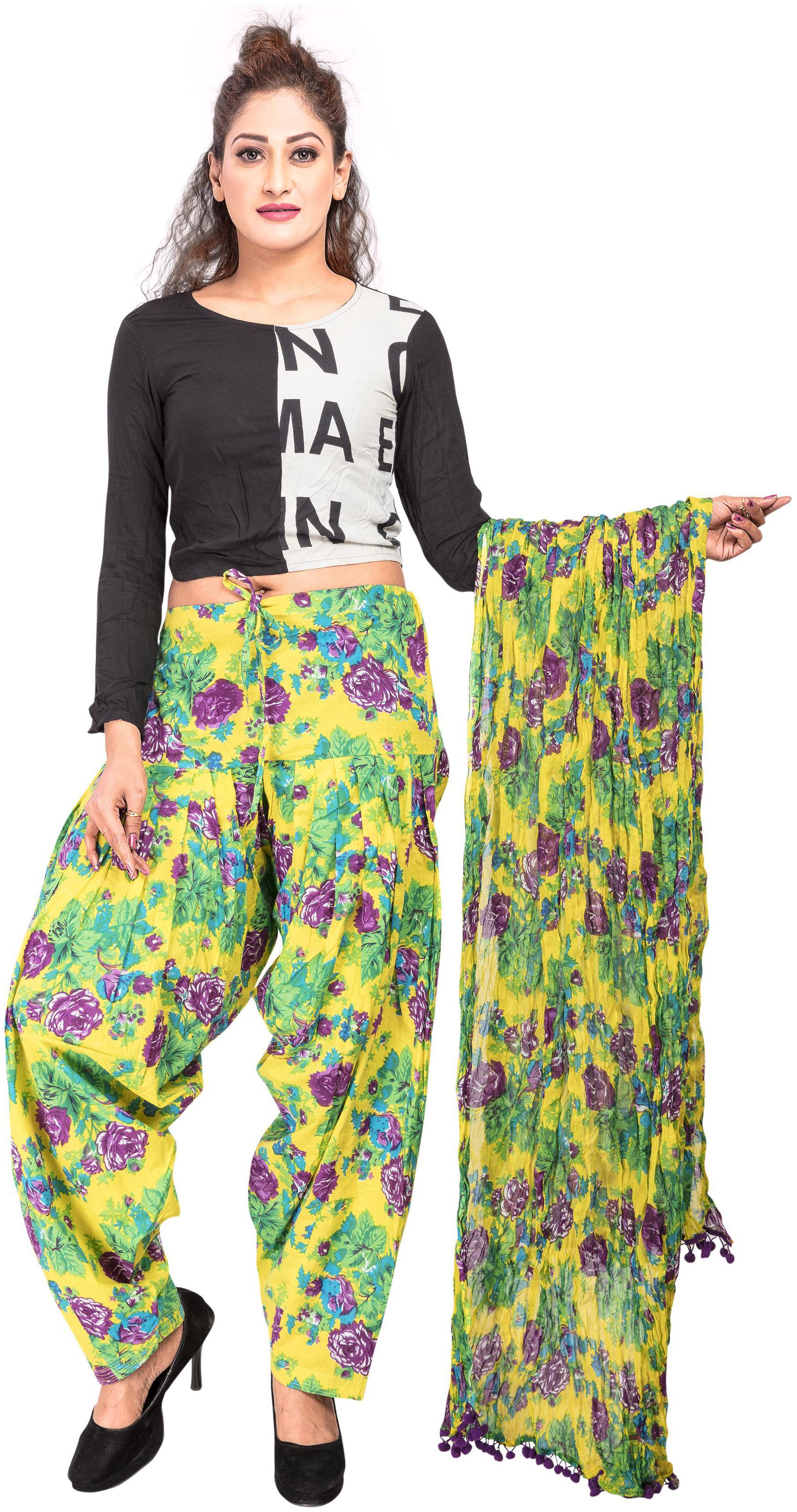 

Rama Cotton Patiala - Yellow