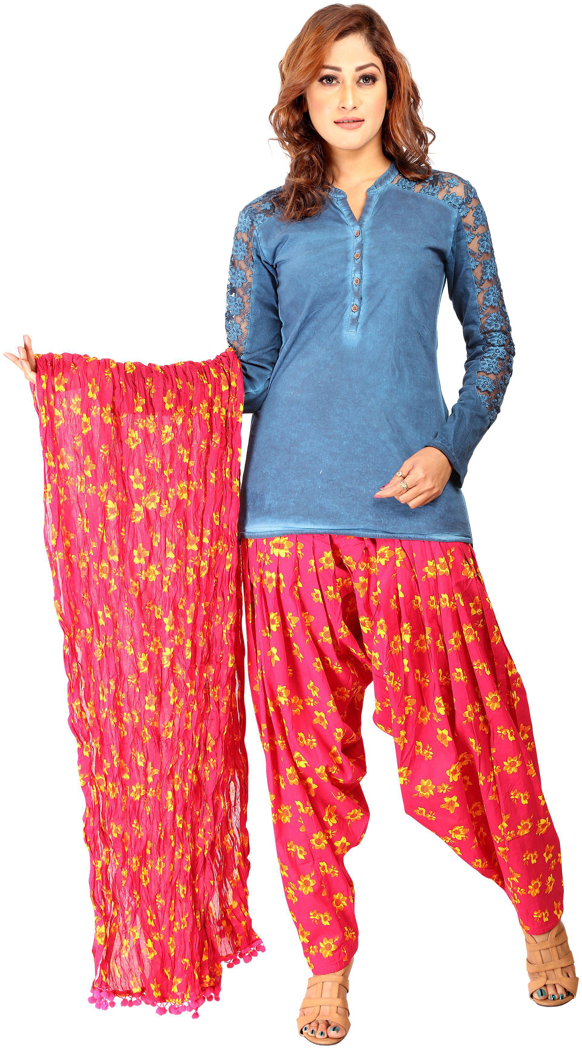 

Rama Cotton Patiala - Pink