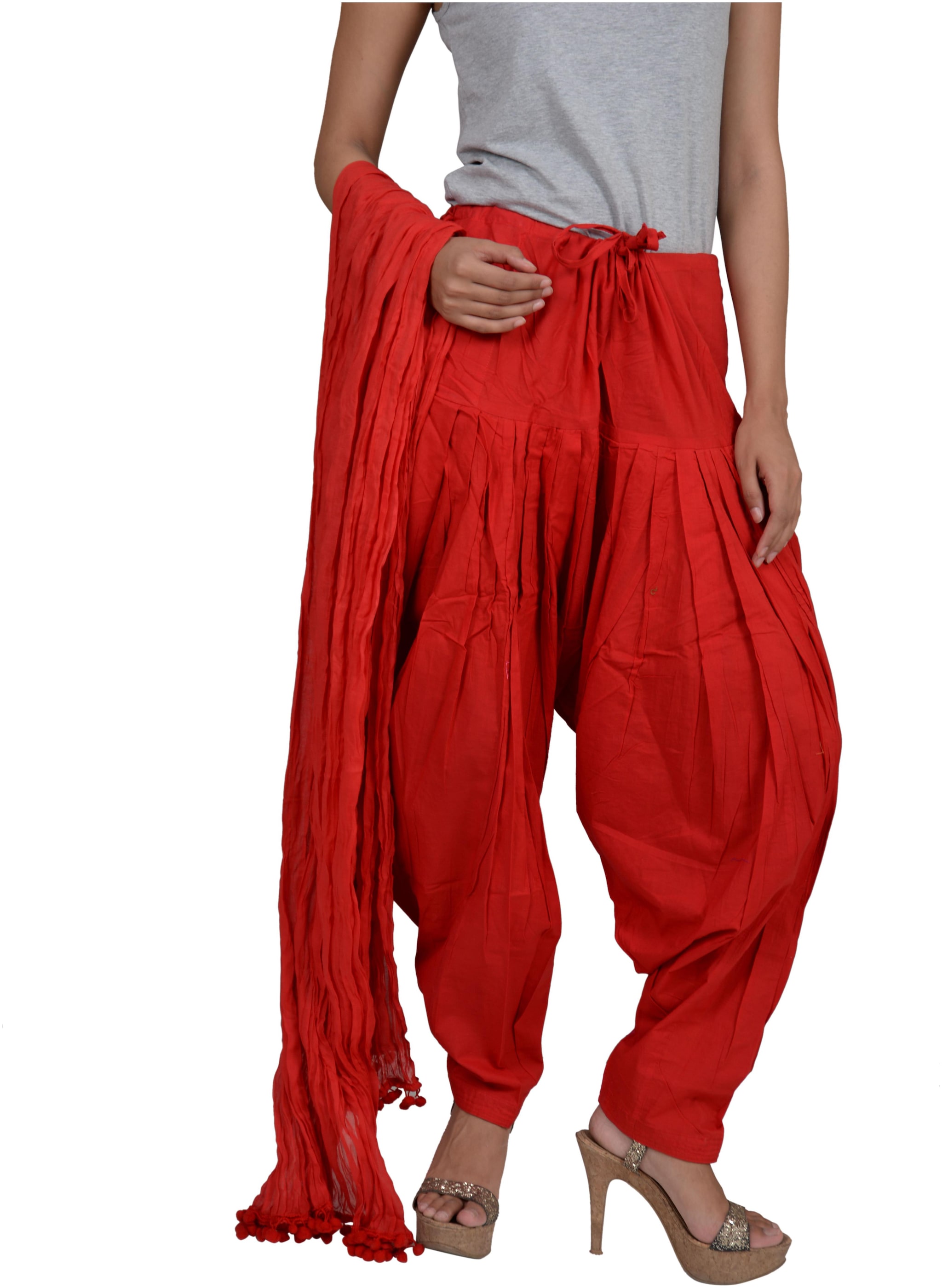 

Rama Cotton Patiala - Red
