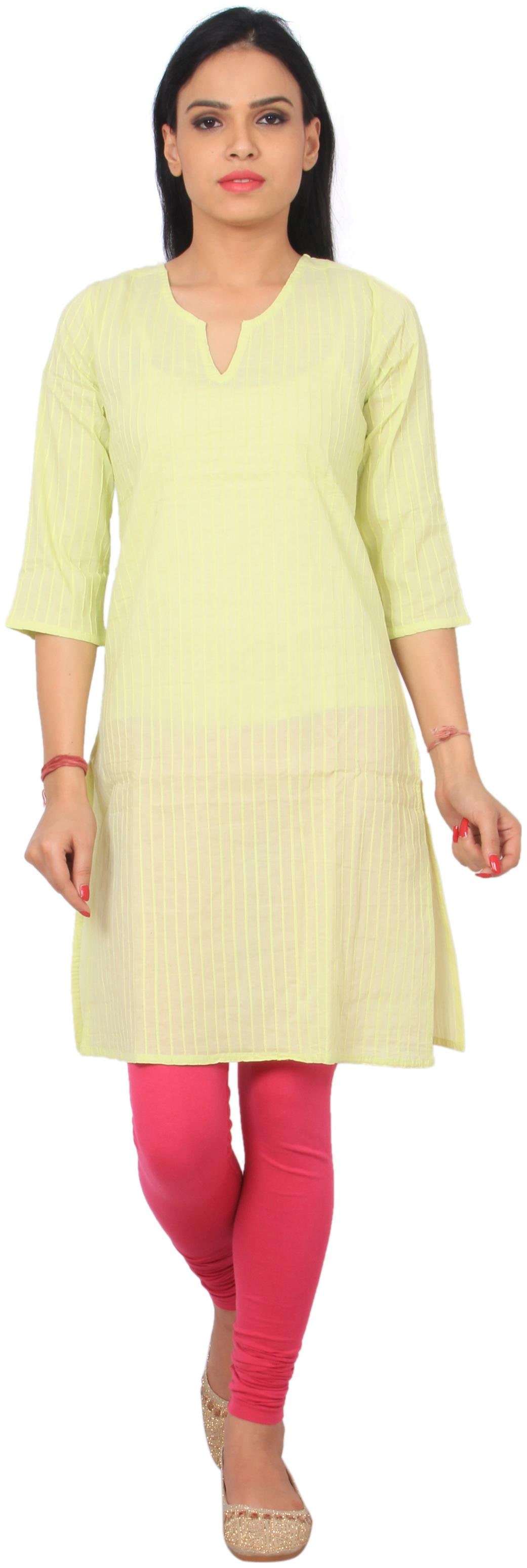 

Rama Women Yellow Solid Straight Kurta
