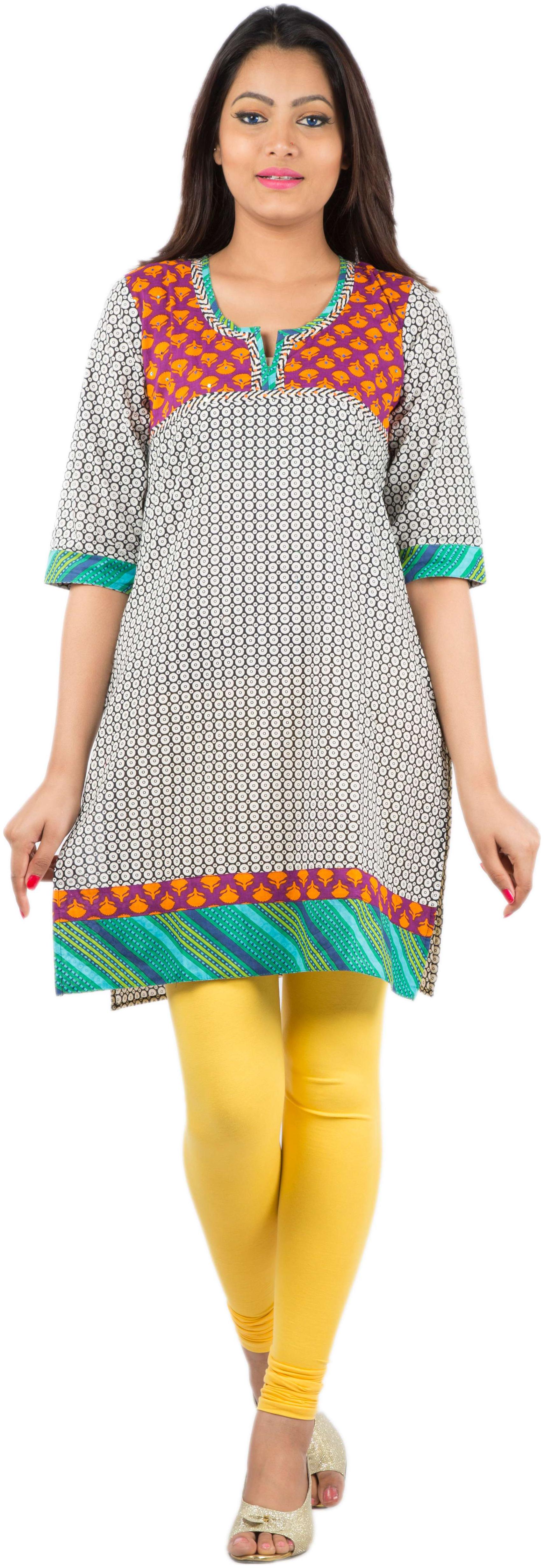 

Rama Women Black Printed Straight Kurta