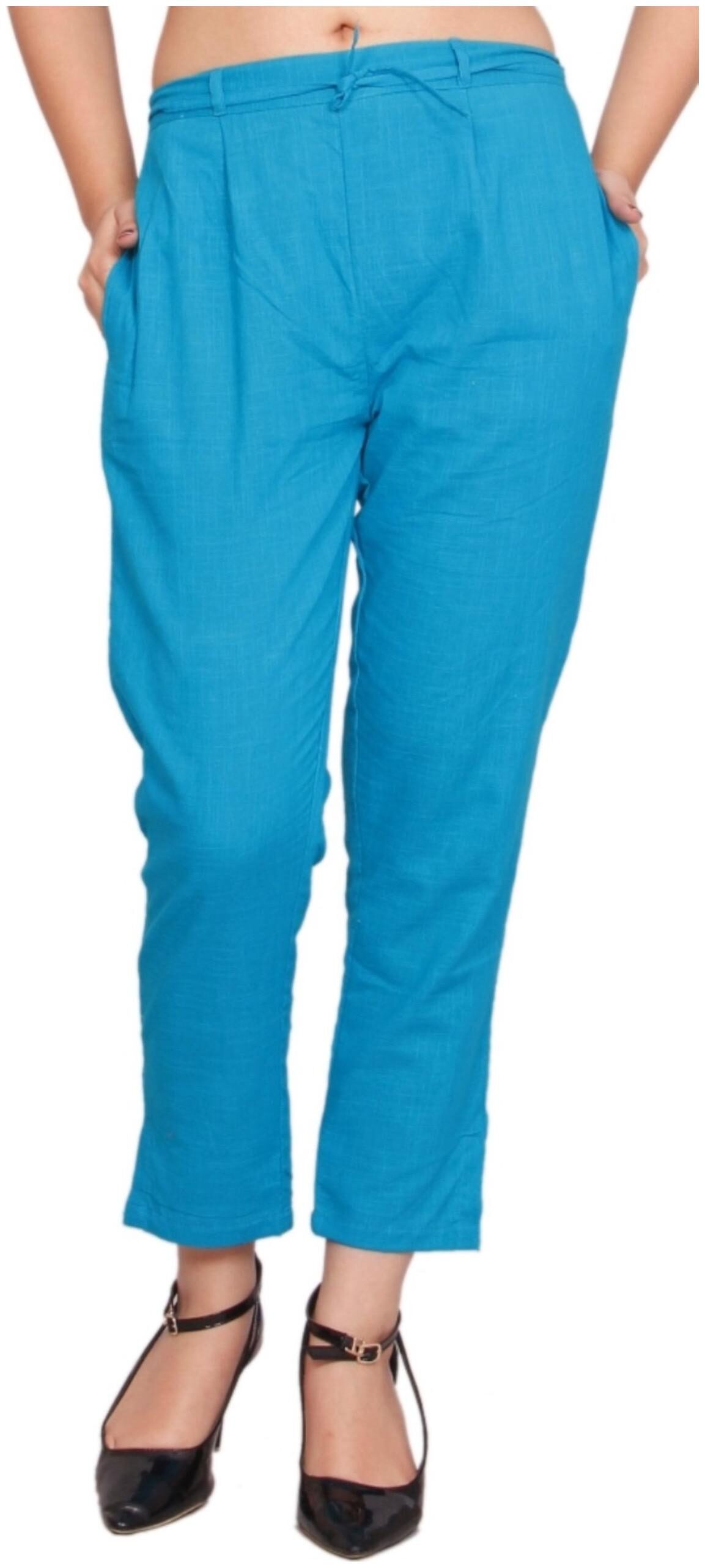 

Rama Women Turquoise Straight fit Cigarette pants
