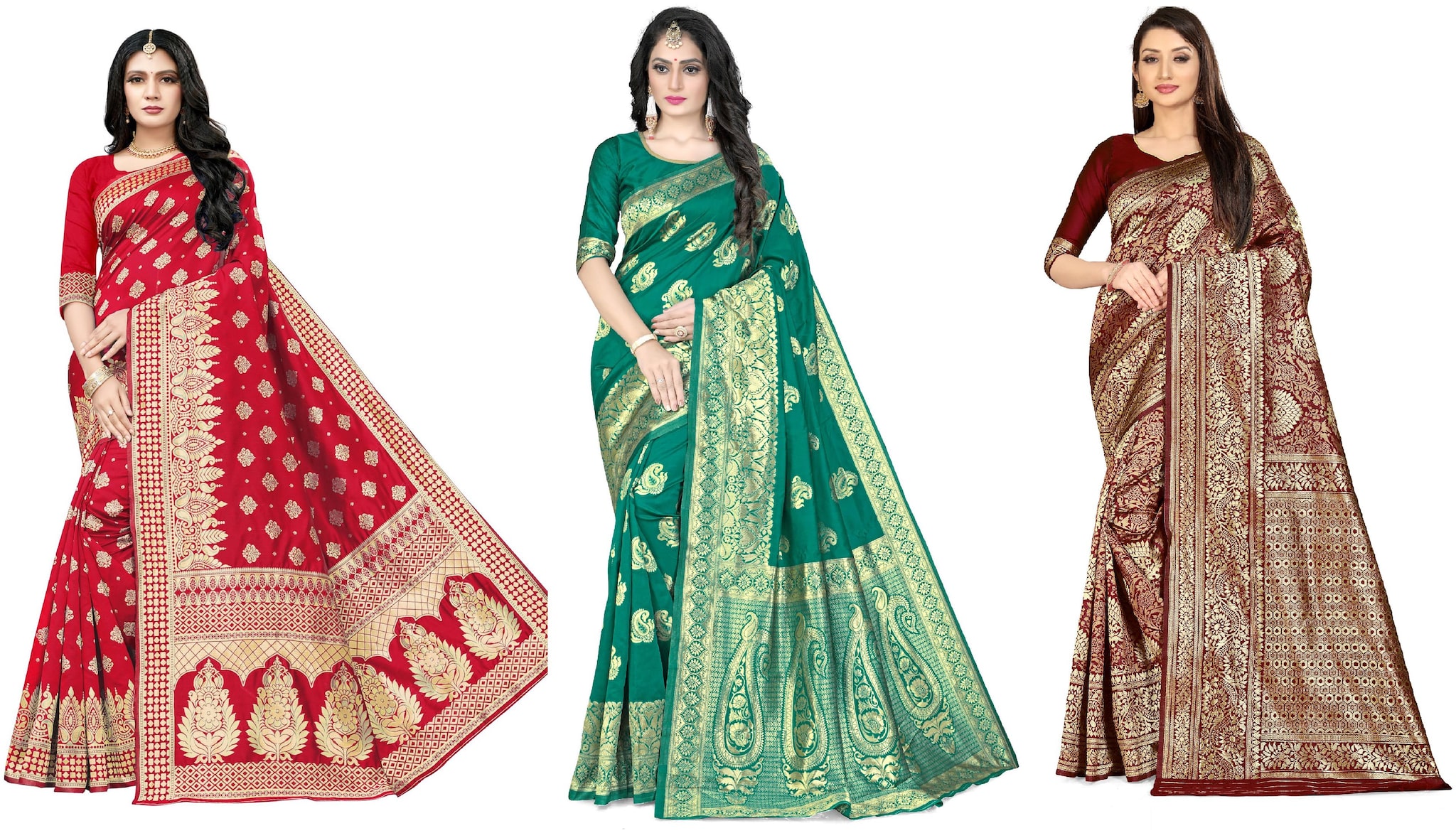 

Rangkruti Polycotton Woven Multi Regular Saree With Blouse Women