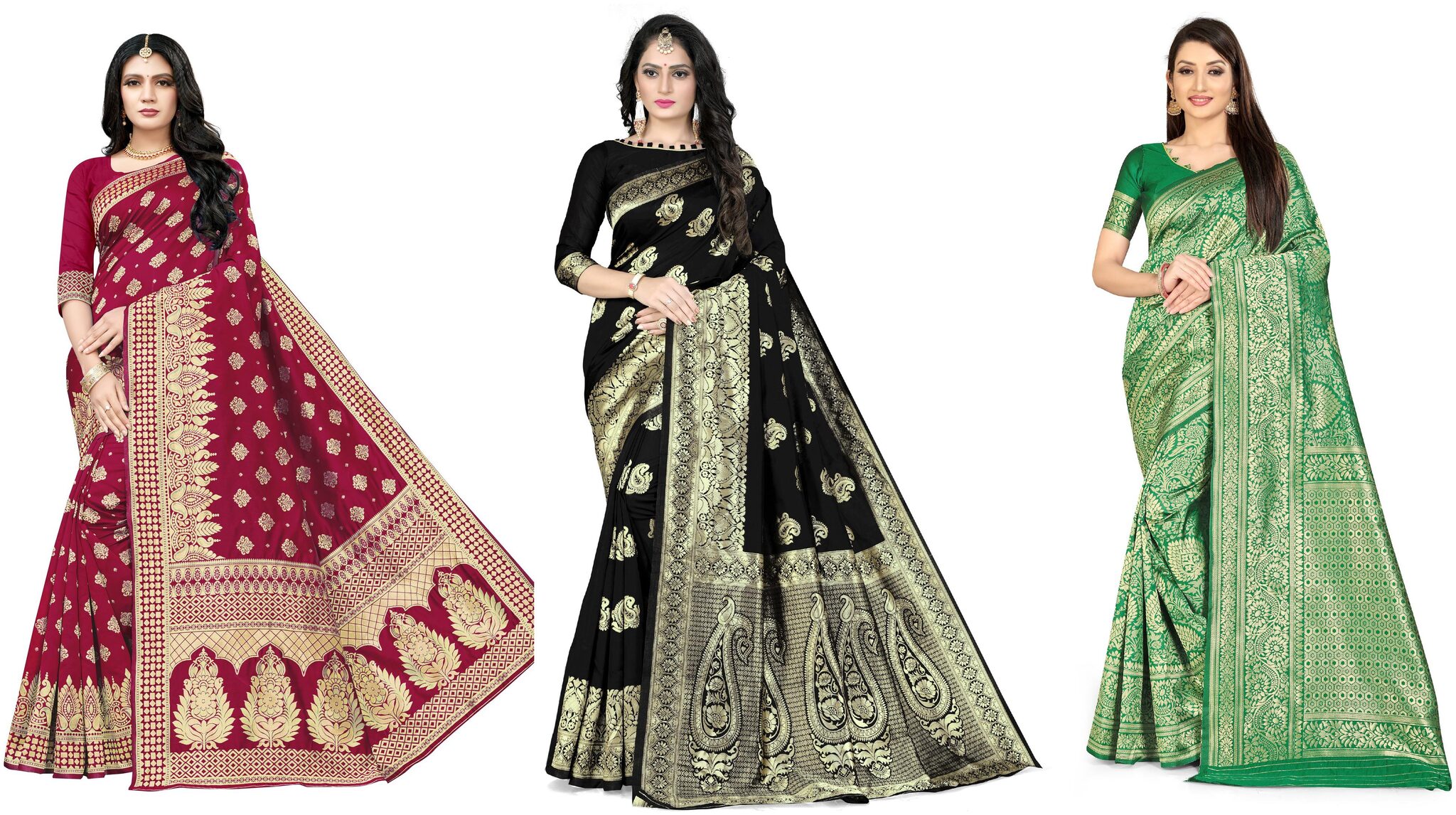 

Rangkruti Polycotton Woven Multi Regular Saree With Blouse Women
