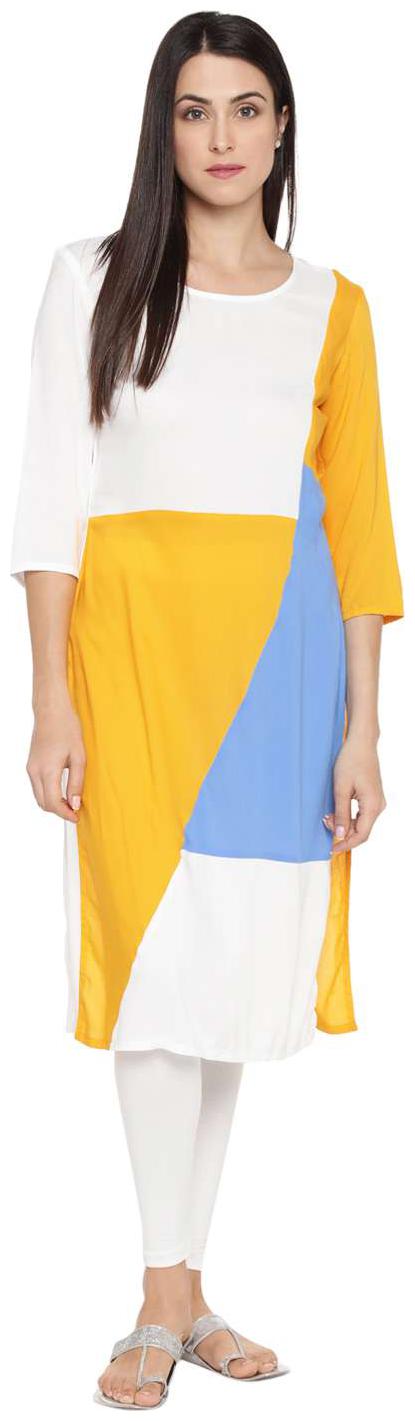 

Rangmanch By Pantaloons Women Multi Solid Straight Kurta