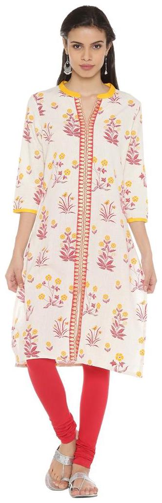 

Rangmanch By Pantaloons Women Red Printed Regular Kurta