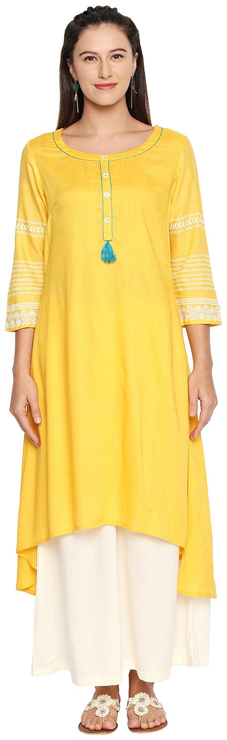 

Rangmanch by Pantaloons Women Kurta -Yellow