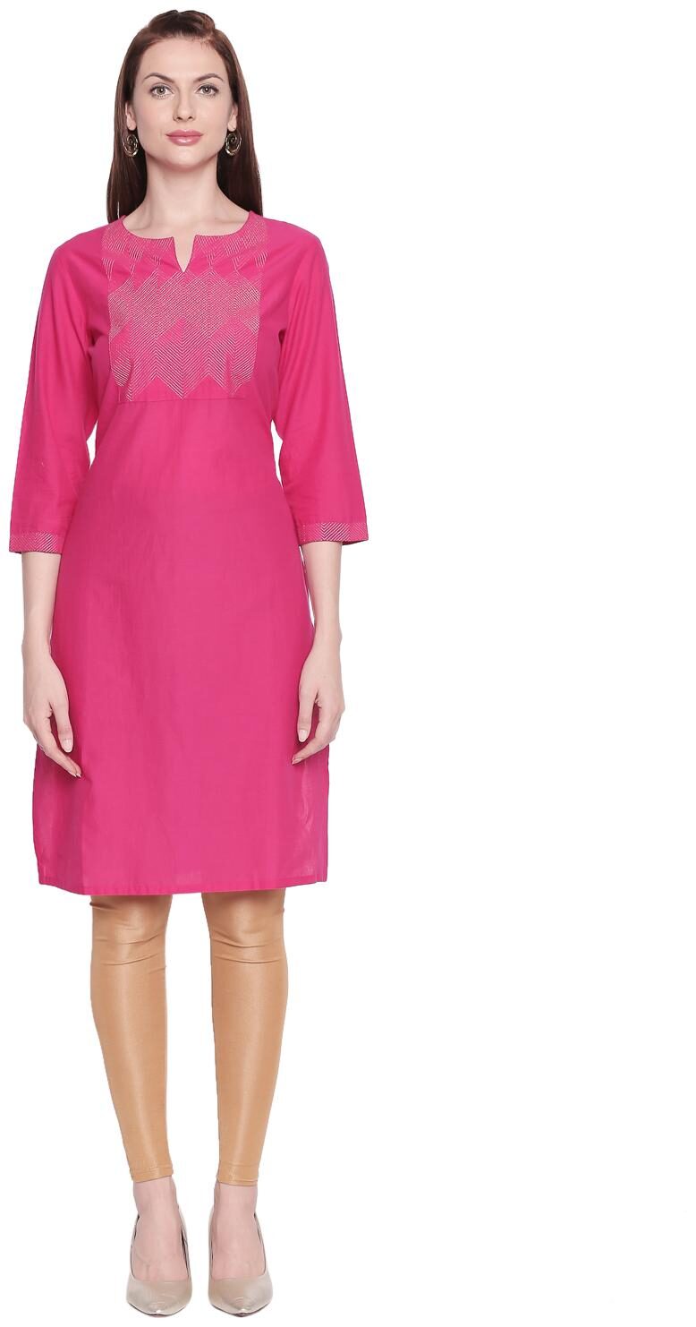 

Rangmanch By Pantaloons Women Purple Geometric Straight Kurta