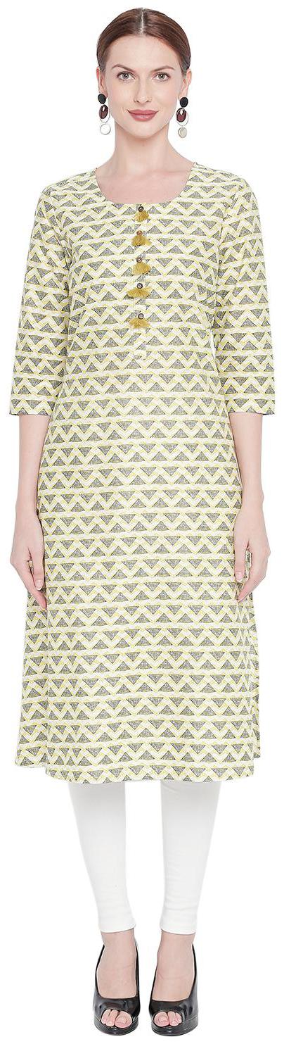 

Rangmanch By Pantaloons Women Blue Printed Straight Kurta