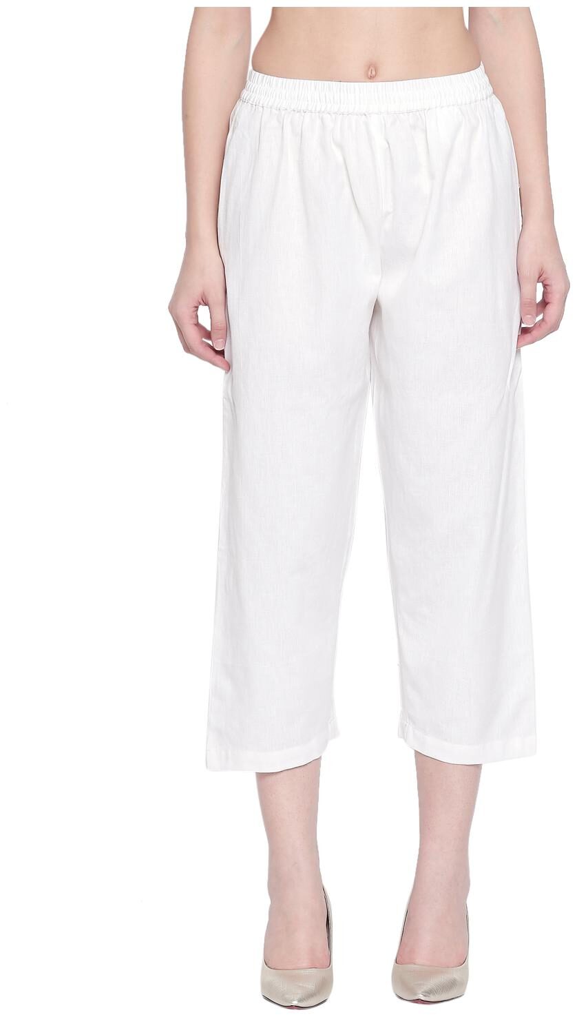 

Rangmanch By Pantaloons Women White Regular fit Regular pants