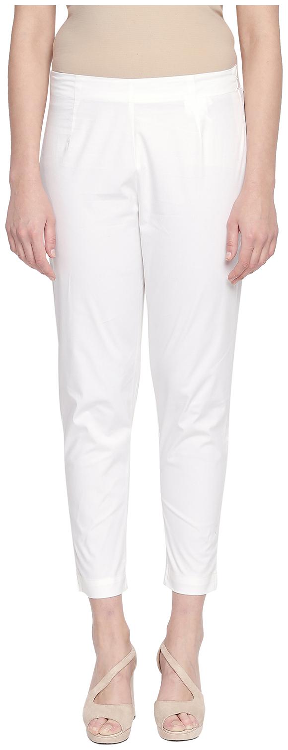 

Rangmanch By Pantaloons Women White Regular fit Regular pants