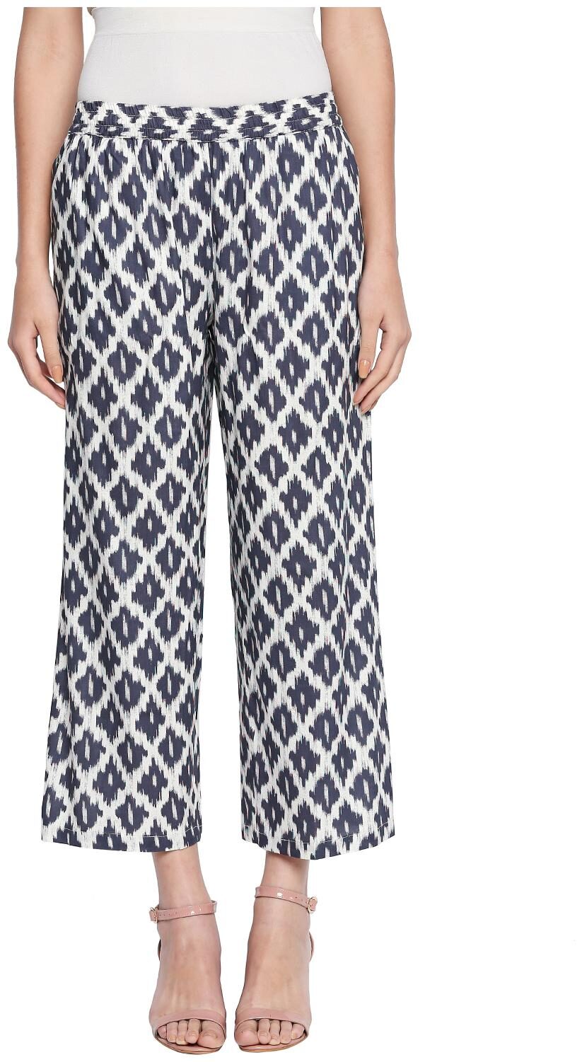 

Rangmanch by Pantaloons Rayon Palazzo Blue
