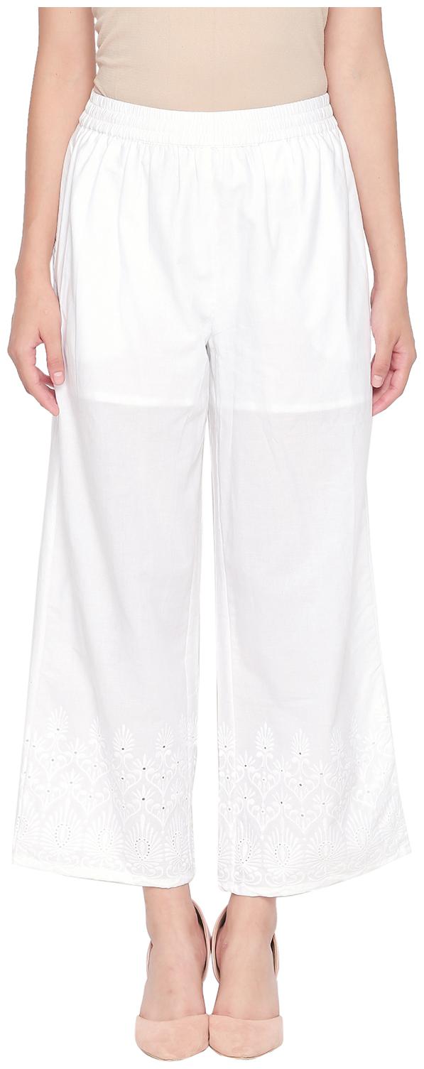 

Rangmanch By Pantaloons Women White Regular fit Regular pants