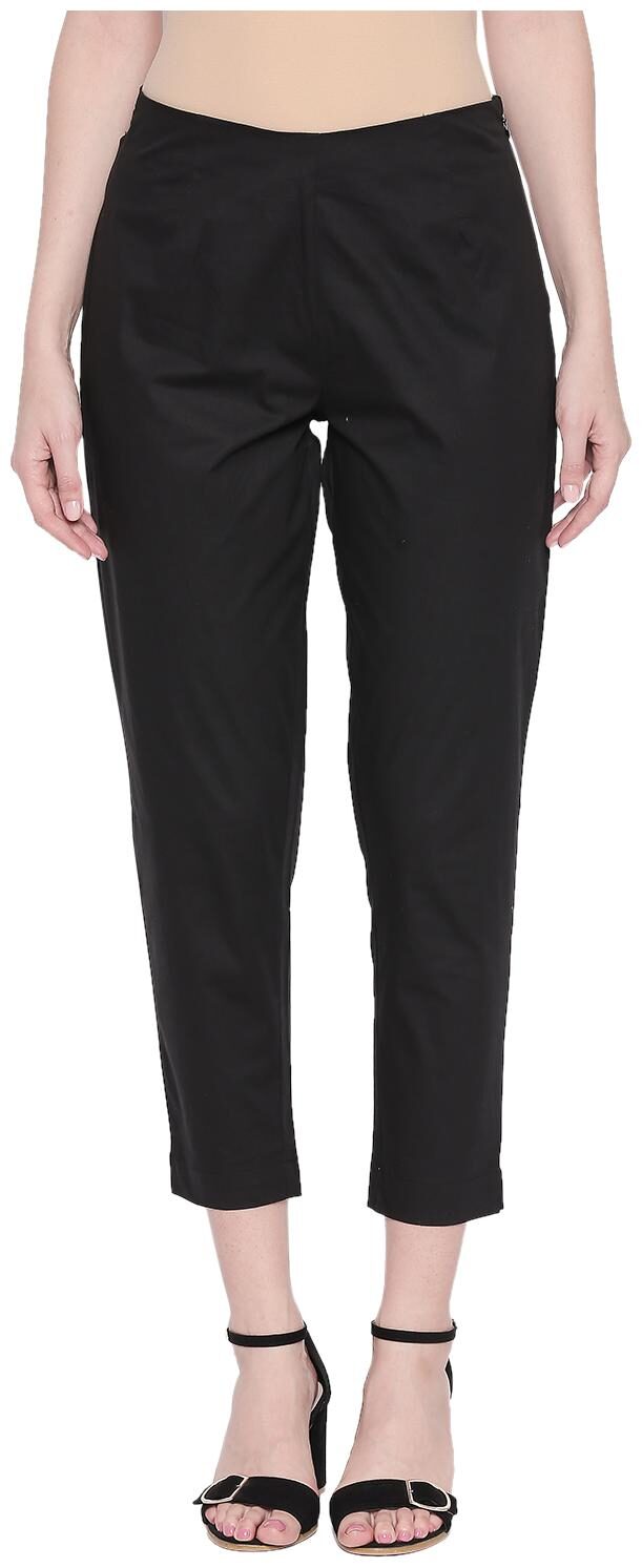 

Rangmanch By Pantaloons Women Black Regular fit Regular pants