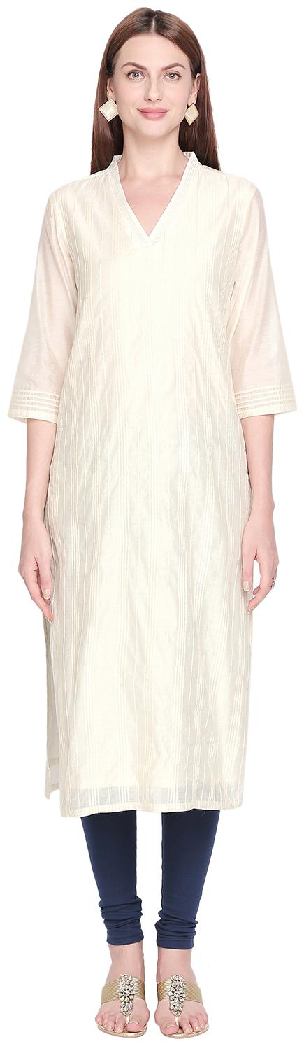 

Rangmanch by Pantaloons Adults-Women Kurta - Off White