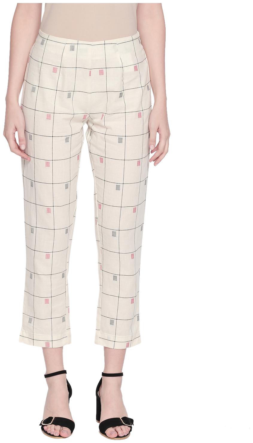 

Rangmanch By Pantaloons Women Cream Regular fit Regular pants
