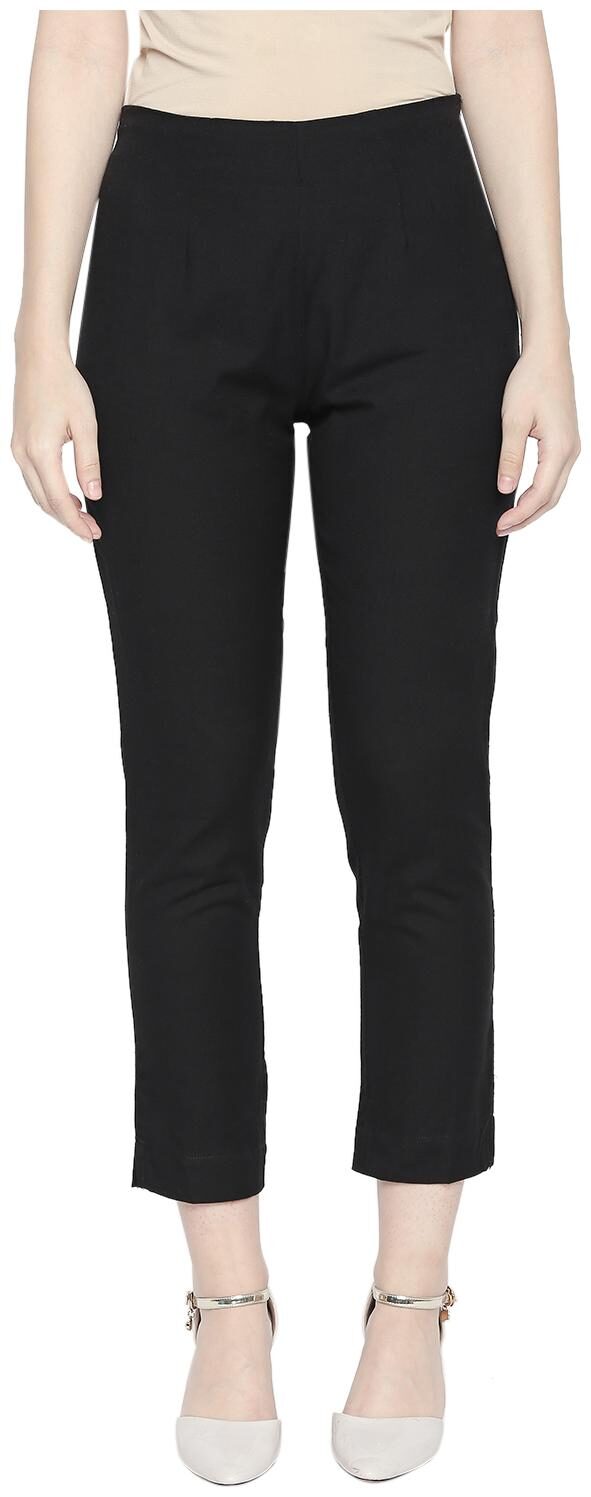 

Rangmanch By Pantaloons Women Black Regular fit Regular pants