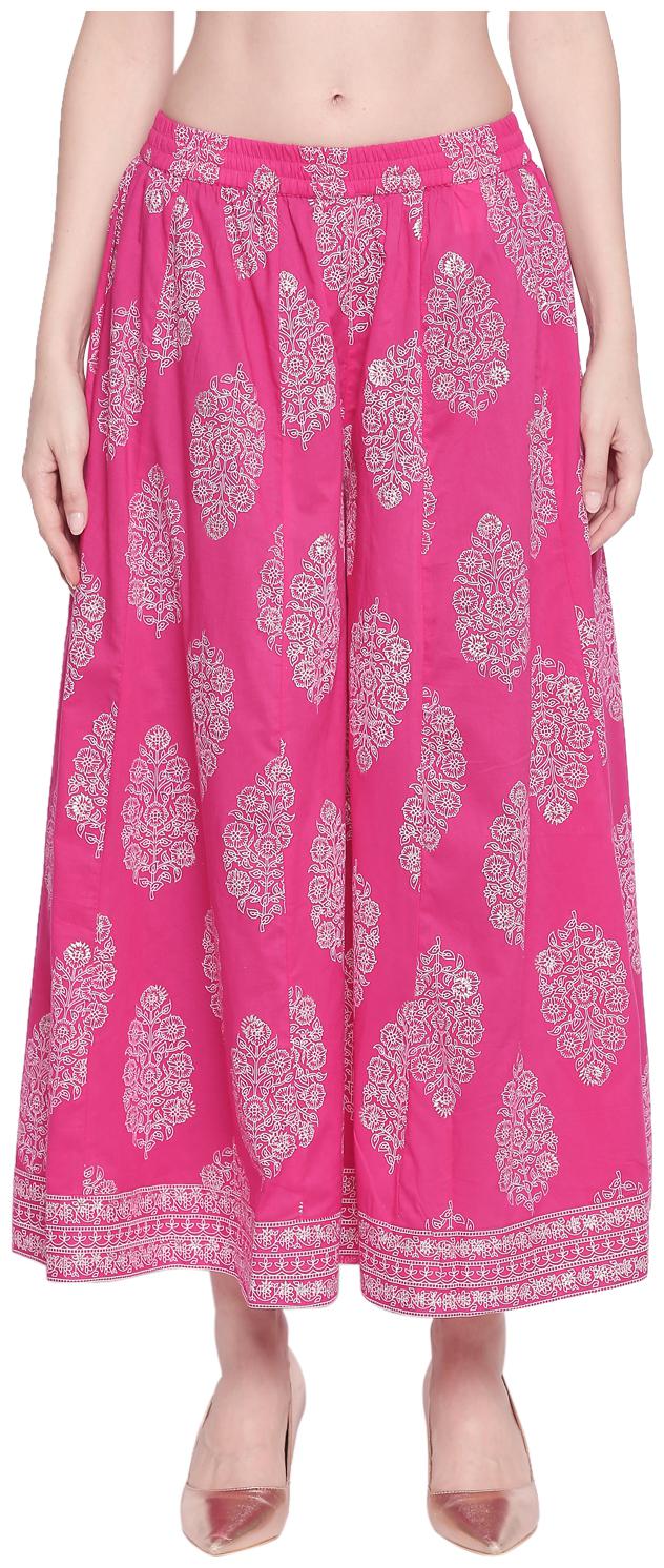 

Rangmanch By Pantaloons Pink Floral Straight Palazzo