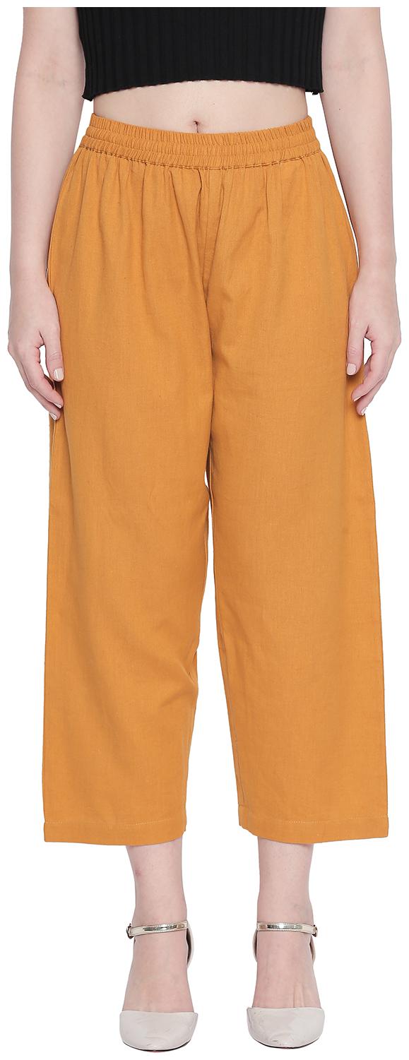 

Rangmanch By Pantaloons Women Yellow Regular fit Regular pants