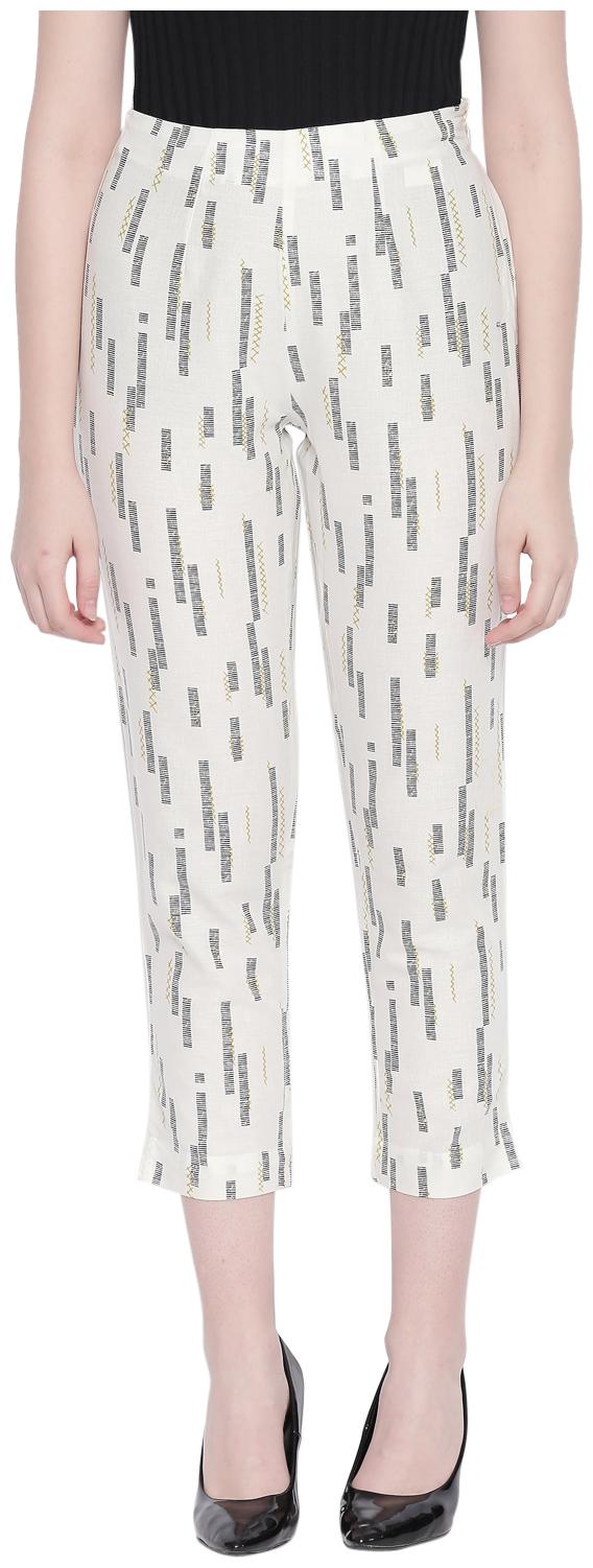 

Rangmanch By Pantaloons Women White Regular fit Regular pants
